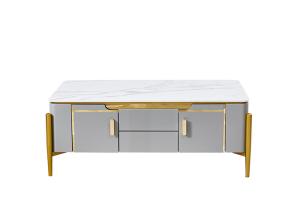 Quality ISO18001 Marble Stone Slab TV Unit Coffee Table Set wholesale