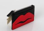 Clear Vinyl Fashion Travel Cosmetic Bag , Small Plastic Makeup Bags With Lip