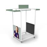 Custom Clothing Display Racks Gondola Retail Clothing Display Stand For Shops