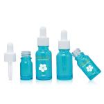 50ml Oil Dropper Glass Bottle Painting Blue Cosmetic Container