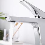 Hotel Villa Stainless Steel Mixer Tap Bathroom Single Lever Wash Basin Faucet