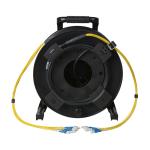 Black Tactical Fiber Optic Cable Assembly CE ROHS ISO Military Tactical Cable
