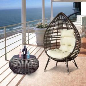 Quality PE Rattan Chaise Lounge chairs Leisure Aluminium Outdoor Garden patio Sofa Cage wholesale