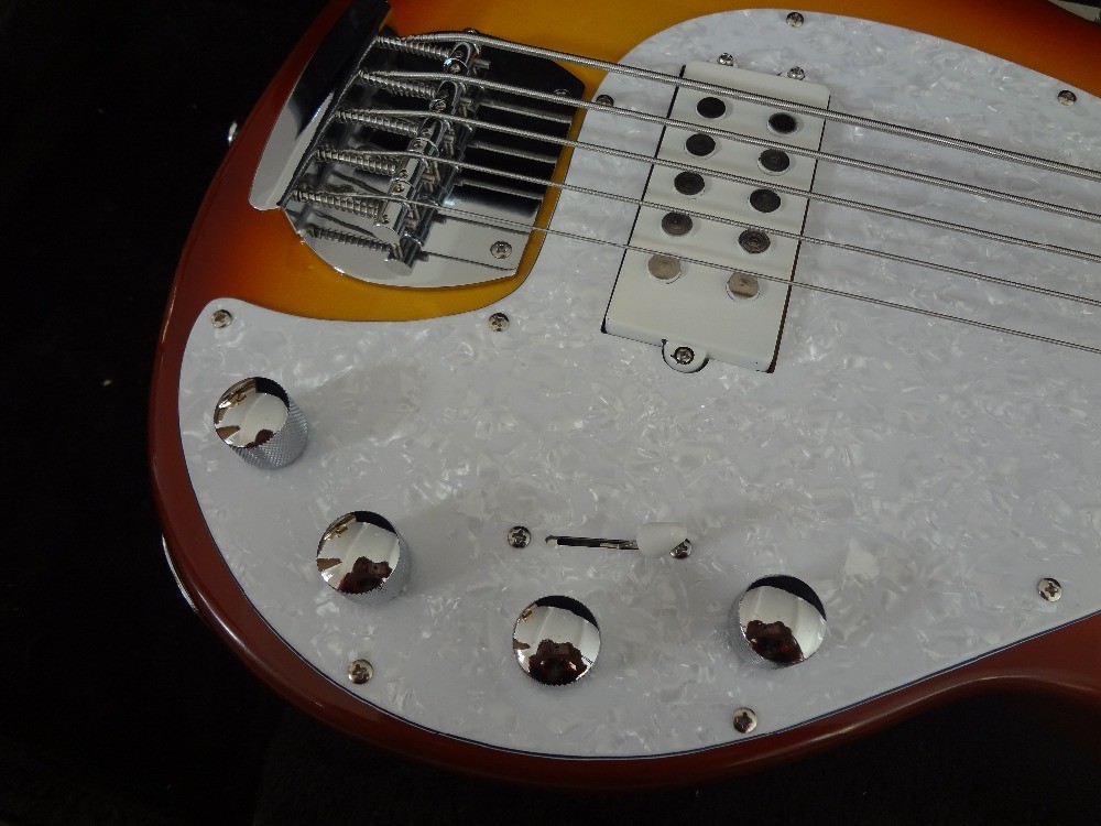 5 string basss guitar Ernie ball Musicman Sting Ray5 bass Sunburst color Active pickups