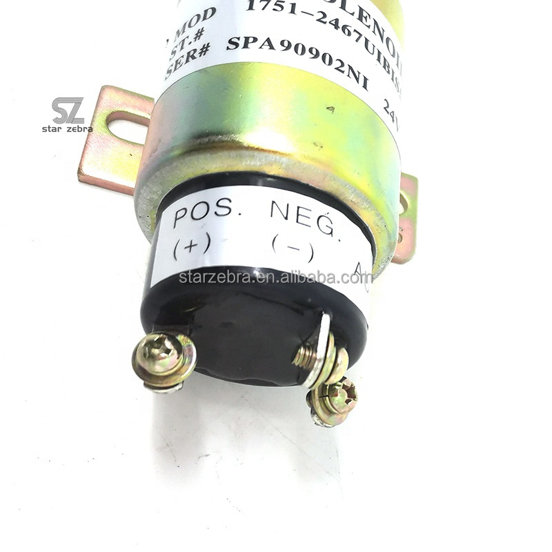 High Guarantee 1751-2467 Excavator Parts 24V Flameout Solenoid Valve S6K Stop Solenoid Valve 1751-2467UIBIS5A
