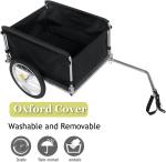 Bike Trailer Cargo Foldable Max Load, 2x16'' Inflatable Wheels, Aluminum Bicycle