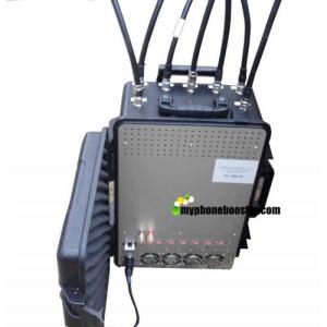 China 7 Bands 350w High Power Bomb Jammer Portable Luggage Military Signal Jammer Device With Battery Block GSM CDMA 3G 4G LTE on sale