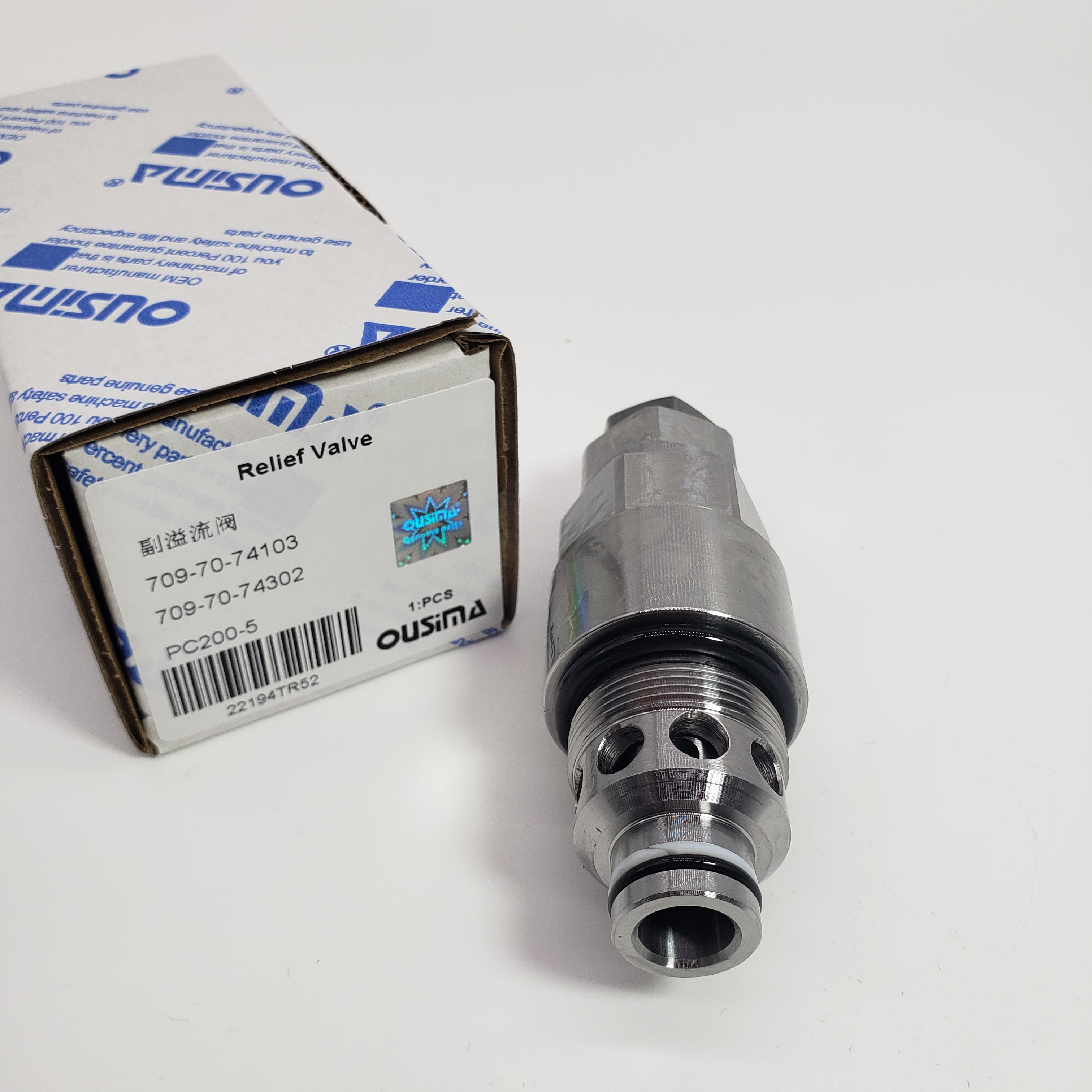 709-70-74103 709-70-74302 Hydraulic Relief Valve For Excavator Komatsu PC200-5