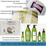 Desktop Flat Bottle Sticker Labeling Machine , BB cream Tube Labeler Machine