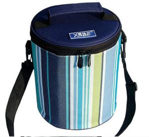 Quality Cylindric Insulated Cooler Bags , Portable Wine Cooler Bag Top Round Zipper wholesale
