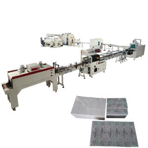 Quality No Need Hand Touch V Fold Carton Box Drawing Facial Tissue Paper Making Machine Production Line wholesale