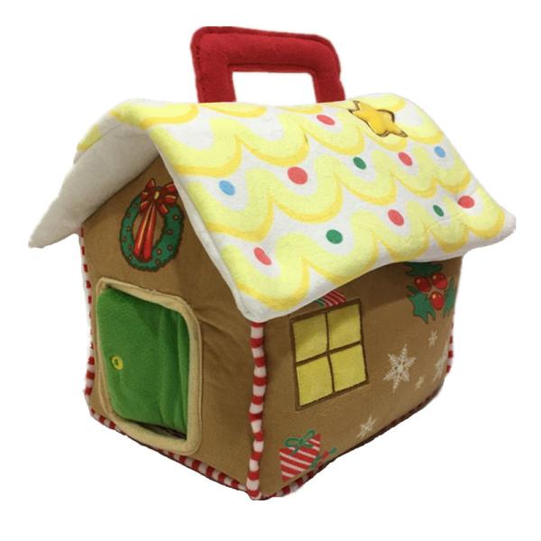 Functional 0.25M 9.84 Inch Christmas Musical Soft Toys Mickey Mouse Gingerbread