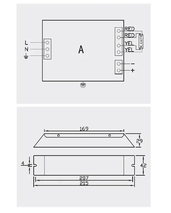 DC 12V UVB TL100W TL80W Electronic UV Ballasts PH1-900-100U