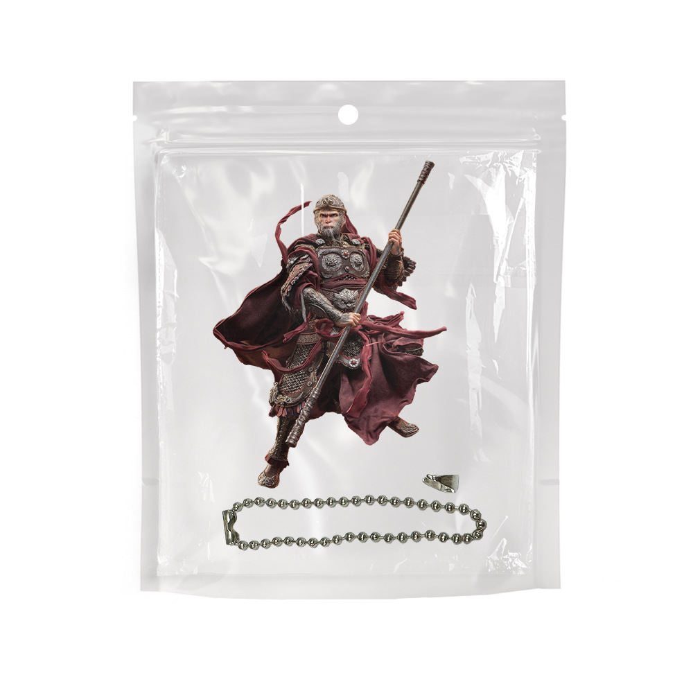 Black Color Wukong Flat Keychain 2D Acrylic Pendant for Backpack Car Key Laptop Decor