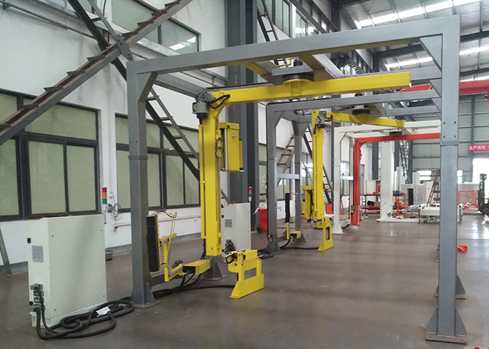 Motorized Conveyor 30 Pallets/Hour Rotary Arm Stretch Wrapper