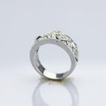 Fahion Women Sterling Silver Band Ring Pave Cubic Zirconia(SRJ657)