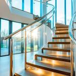 Premium Polished Stainless Steel Handrails for Executive Offices