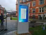 Wall Mounted Outdoor Advertising LCD Display Kiosk 65 Inch Touch Screen 2000cd