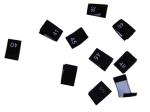 Handmade Clothing Woven Labels White Line center fold size lable for garment