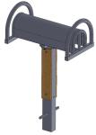 outdoor fitness equipments WPC materials based back stretcher-LK-S05