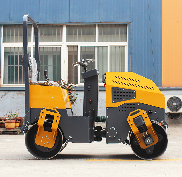 1 Ton Double Drum Walk Behind Road Roller Soil Compactor Rollers for Road Construction