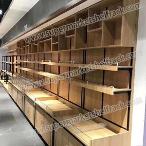 Quality Steel And Wood CombinedDouble Side Supermarket Rack For Supermarket wholesale