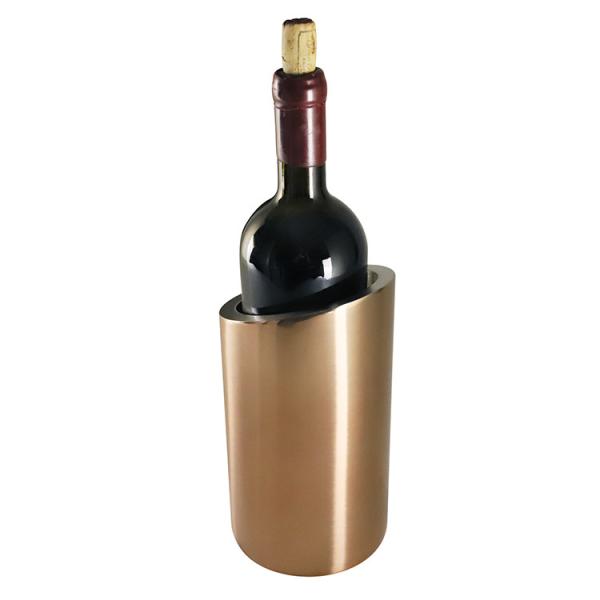 Double Wall Wine Bottle Chiller Champagne Parties Metal Stainless Steel Ice