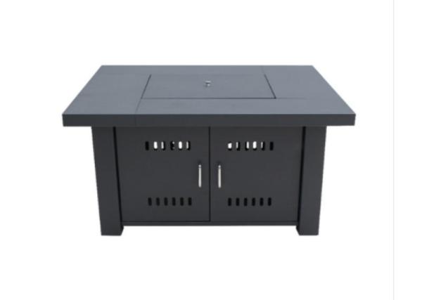 Factory price square black real flame gas fireplace stove LPG NPG outdoor fire
