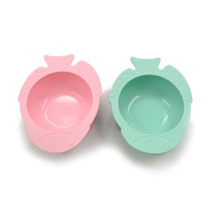 Quality Non Sticking Collapsible ODM Fish Baby Silicone Suction Bowl BPA Free wholesale