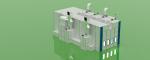 Two Sdie Wall Extraction Industrial Spray Booth Opening Top Folding Door