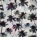 Silver Yarn Floral Print Chiffon Fabric 85gsm