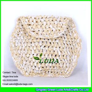 Quality LUDA cute girls' straw handbag crochetting paper straw purses wholesale wholesale