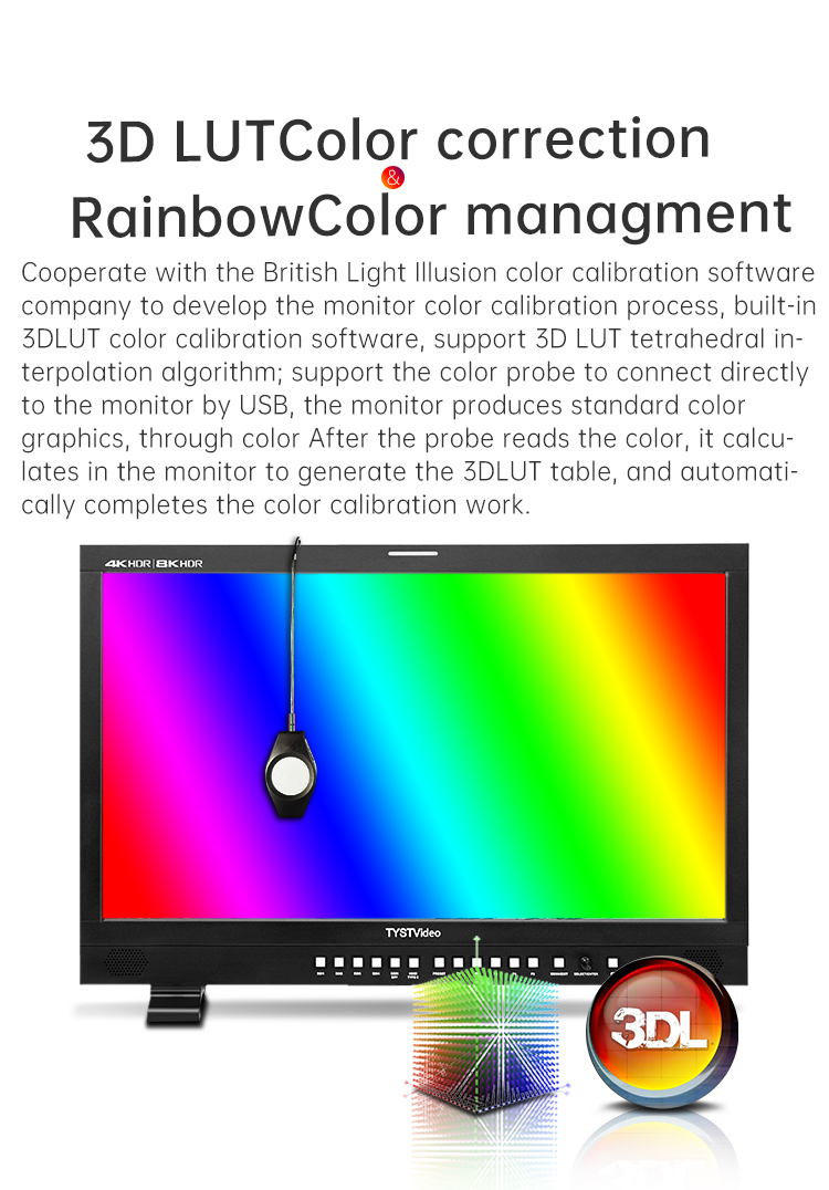 3840*2160 TYST 27 Inch Professional Monitor Supporting HDR Gamma EOTF Mode SDR and HDR Image Comparison