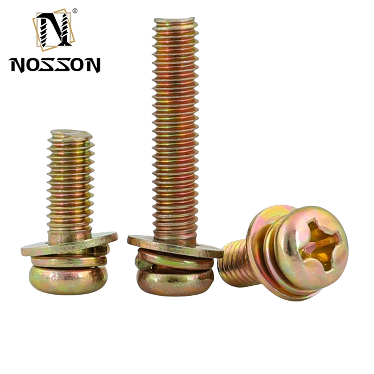 INCH Measurement System Pan Head Cross Screw Zinc M3 M4 M5 M6 with 1.6-20mm Sizes and Chrome Plated Finish