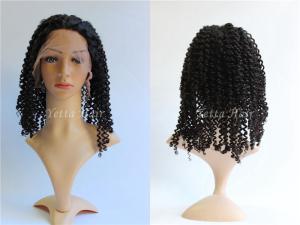Quality Popular 20 Inch Kinky Curly Human Hair Full Lace Wigs Bouncy And Soft wholesale