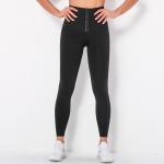 Super-high waist row button abdominal fitness pants women wear row button body