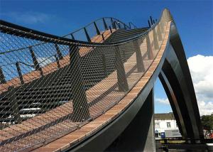 Quality 50mm 60mm Stainless Steel Rope Mesh Tensile Elevated Walkway Railing wholesale
