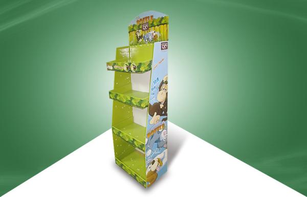 Four - Shelf Cardboard Display Stands , Retail Cardboard Displays Promotions