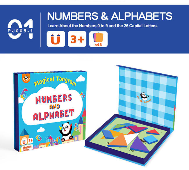 Level Up Magnetic Wooden Tangram Puzzle Educational Games And Puzzles Physical Development 2