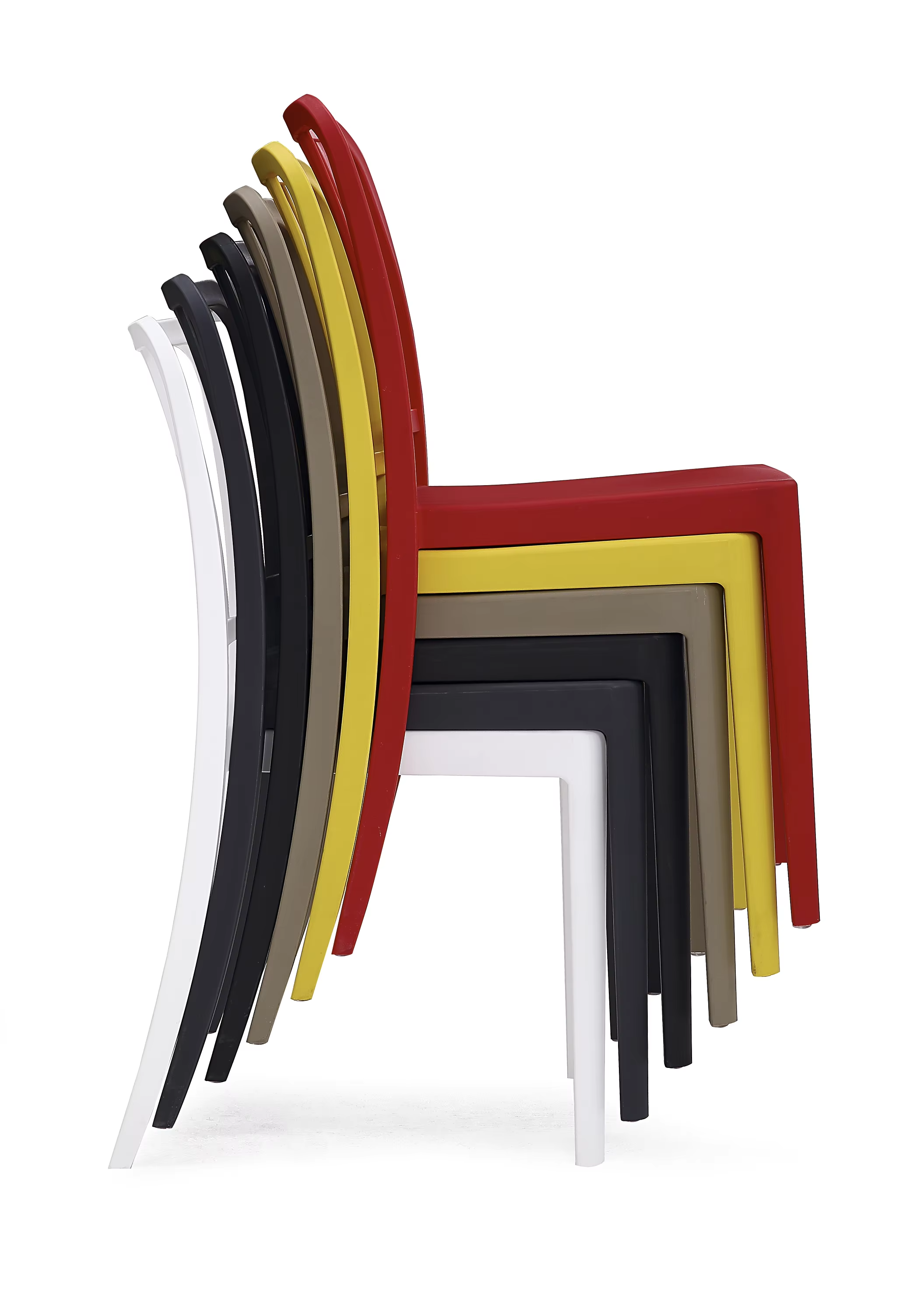 Contemporary Design Stackable Full PP Resin Plastic Dining Chair for Banquet and Outdoor Indoor Durable