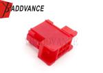 Rectangle Red Tyco AMP Connectors Female 6 Pin Automotive Connector For