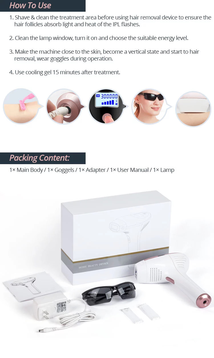 3 In 1 Quartz Lamp AC SR IPL Laser Hair Epilator