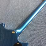 Custom Grand Electric Guitar in Metallic Blue with Gold Hardware