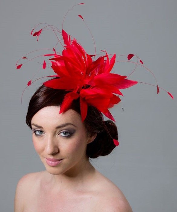 15*30 cm Stripped Goose Feather Flower Mount with Wire Accessory
