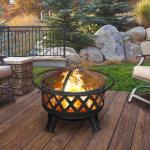 Charcoal Fire Pit for Outdoor and Indoor 30 Inch Steel Wood Burner BBQ Brazier