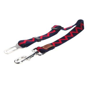 Quality 61cm Large Dog Safety Leash Car Seat Belt For Cargo Area With Striped Elastic Jacquard wholesale
