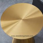 ss Veneer Top Golden Metal Coffee Side Tables In Club Hotel Office