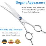 440c Dog Chunker Curved Grooming Shears Corrosion Resistant