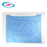 Blue Sterile Ophthalmology Surgical Eye Drapes Kit Pack Custom