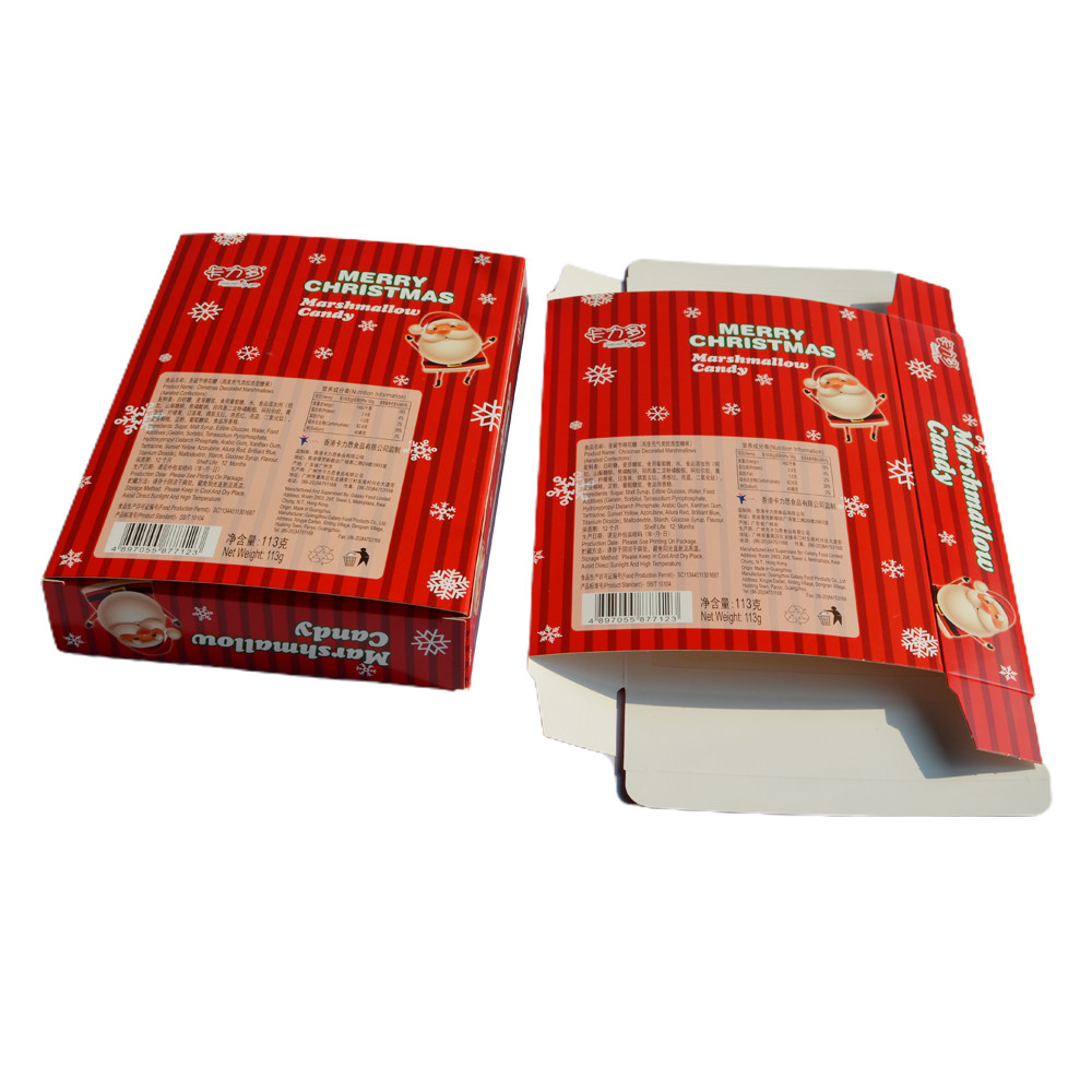 Chocolate Window Paper Ivory Small Cardboard Packaging Boxes CMYK PVC Christmas